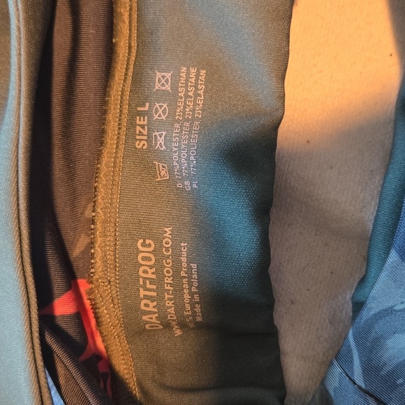 DartFrog Floral Sports Bra with Pink and Teal Design Sz. L - Picture 3 of 6